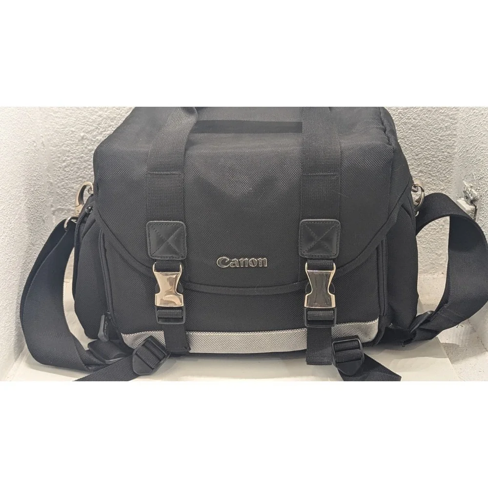 Camera Canon Camera Bag Travel Shoulder Strap Several Pockets Metal Clips